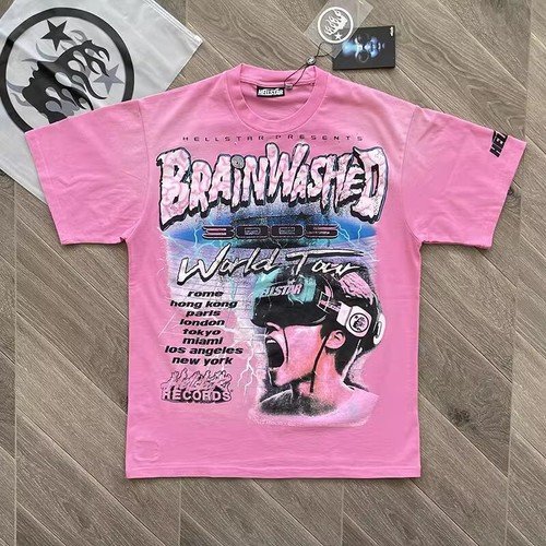 Hell Brainwashed star World Tour tee High Street Cotton Short sleeved T-shirt