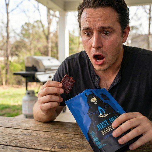 JUST HELL HOT SPICY Ghosted Pepper - 1 Bag Beef Jerky Our Shop People Choice