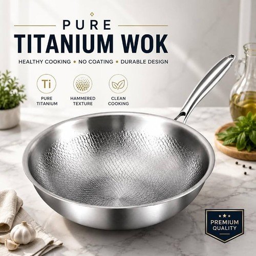 Hell's Kitchen Hybrid Tri-Clad 8" Fry Pan PFAS-Free Nonstick Induction New