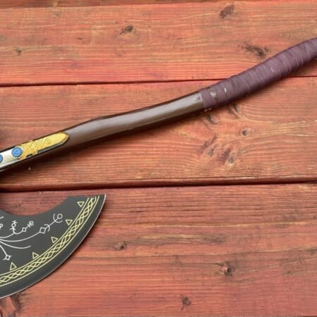 40” Full Size God Of War Kratos Axe Medieval Ash Handle Runic Design Handforged