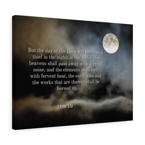 Day Of The Lord 2 Peter 3:10 Bible Verse Canvas Christian Wall