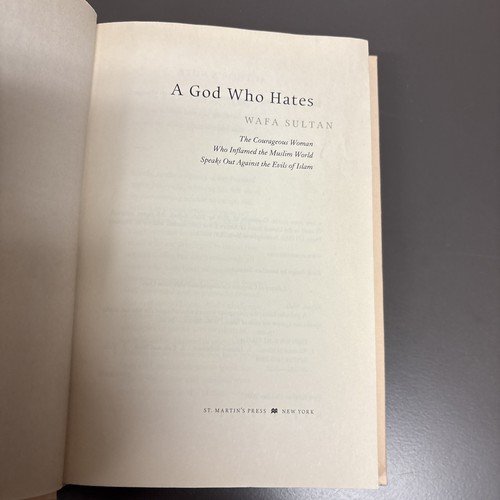 A God Who Hates  by Wafa Sultan no dustcover