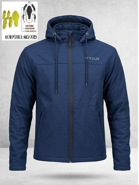 Motorcycle Soft Shell Hoodie Waterproof Motorbike Jacket with Protectors CE Protekto