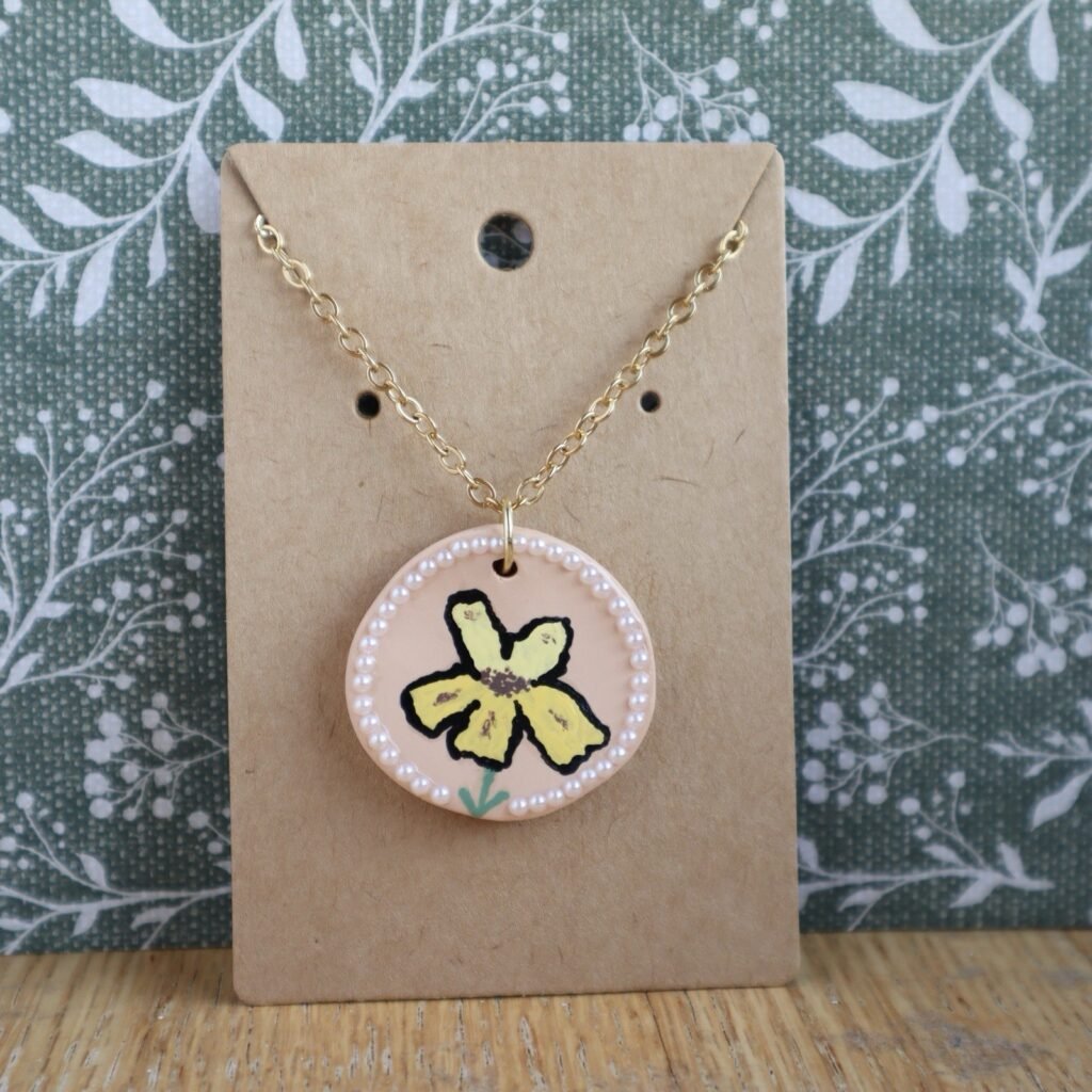 Flowers Of The Bible Necklace Iris Yellow Flag Lily Christian Gift Bible Verse