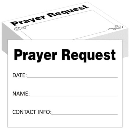200 Pcs Blank Prayer Request Cards 3x4, Classic Style, White 200