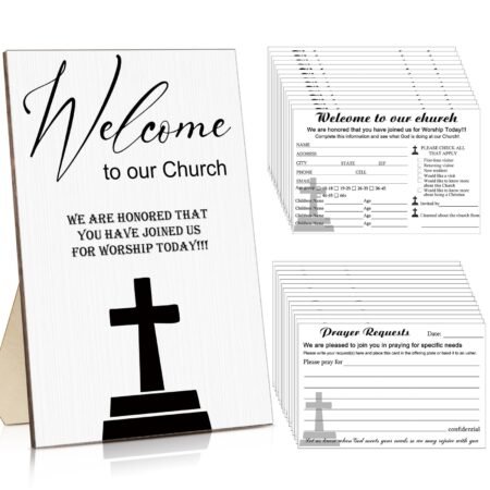 101 PCS Visitor Cards Church 1 Welcome Wooden Sign 100 Cards Prayer Request