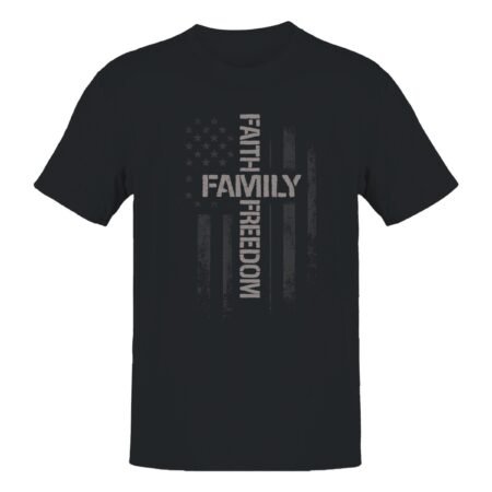 Faith Family Freedom American Flag Men's T-shirt