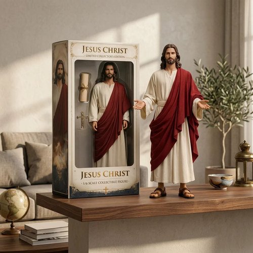 Jesus Christ Resin Statue Sacred Heart Figure Christian Home Decor Collectible