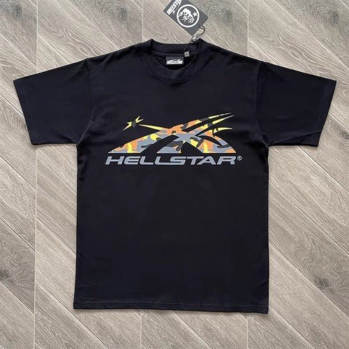 Mens Hell Studios star INS styleClassic Colorful Logo short sleeved T-shirt