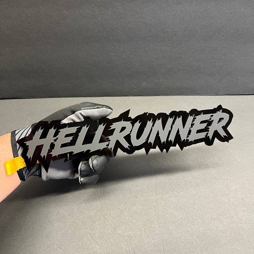 Hell Runner 3D Car Badge Fender Emblem – Multicolor Acrylic Car Decal 1PC