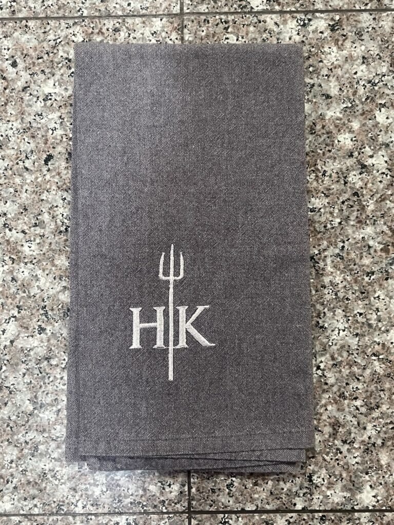Gray Hell's Kitchen Linen Napkin Gordon Ramsay's Hell's Kitchen Restaurant 20"