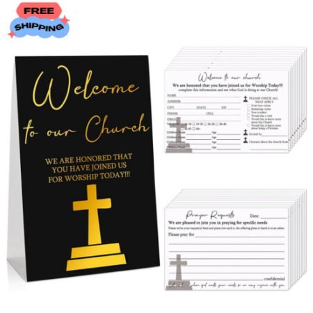 101 Pcs Church Visitor Cards for Welcome and Prayer Request, White