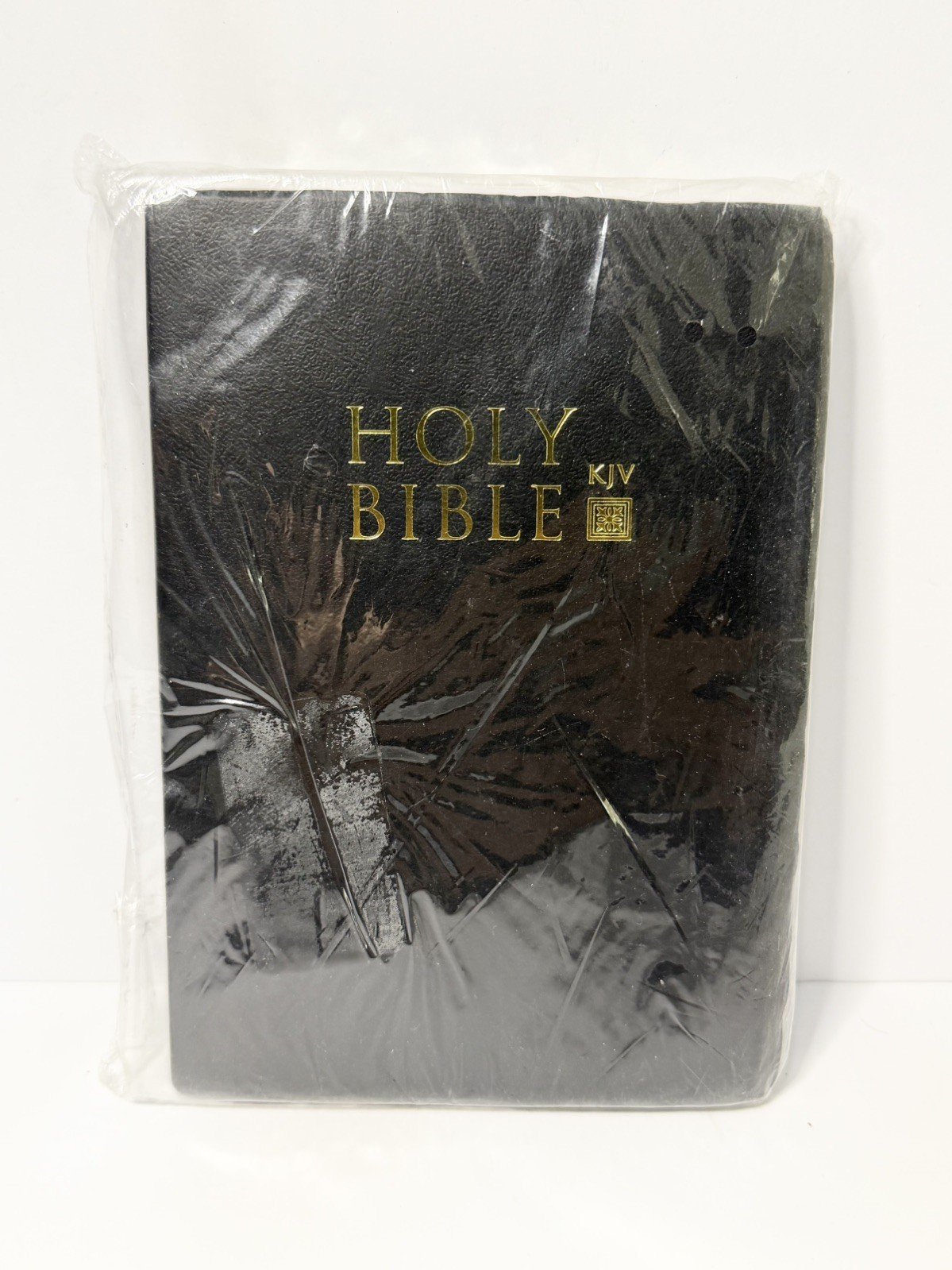 HOLY BIBLE KING JAMES VERSION Old & New Testaments BLACK Leatherette Bible [A41]