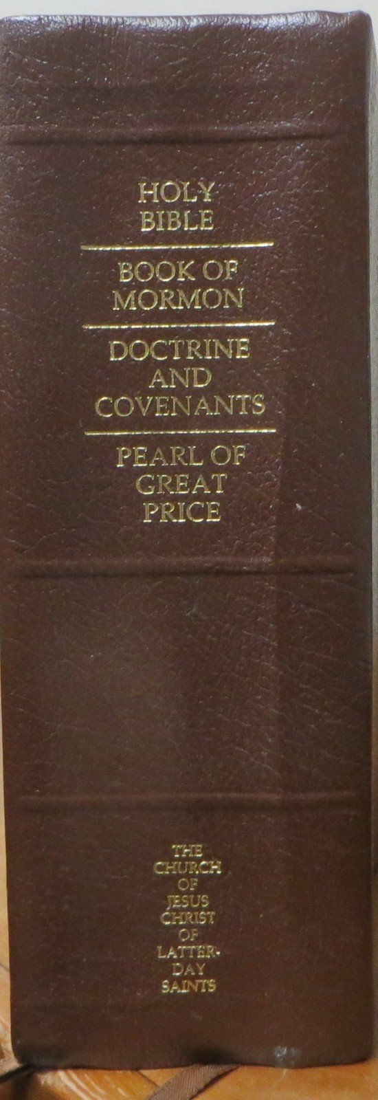 Bible, Book of Mormon, D&C, PofGP – Quad – Black  LB58 (1981)