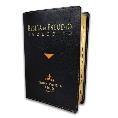 Biblia de Estudio Teologico RV1960 imit piel negro con indice