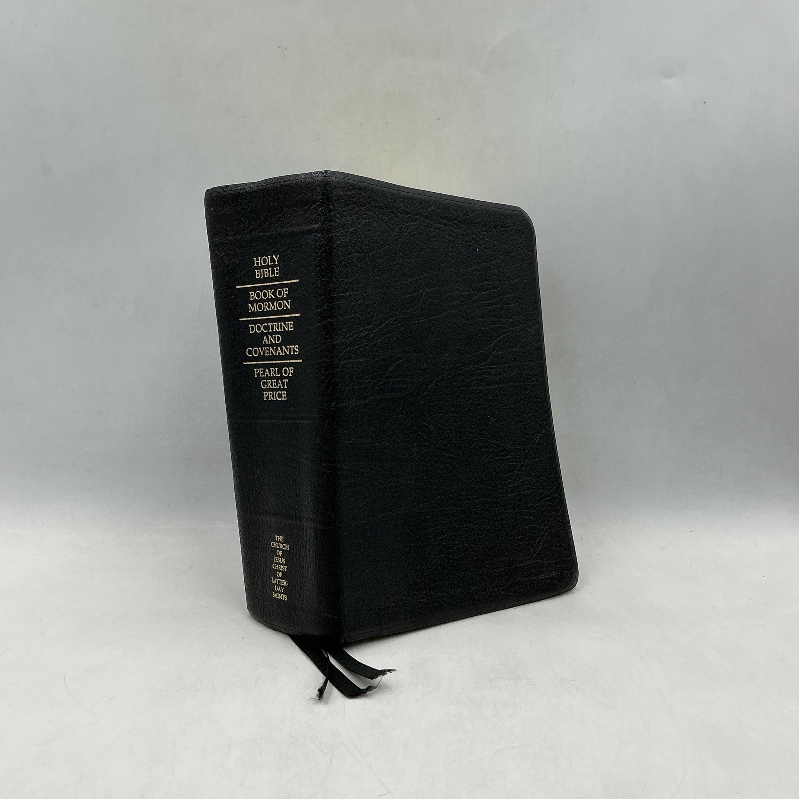 Holy Bible Book Of Mormon Doctrine & Covenants Pearl Of Great Indexed -Leather
