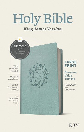 KJV Large Print Premium Value Thinline Bible, Filament Enabled
