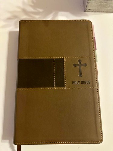 Premium Gift Bible Leathersoft Brown Red Letter Edition Comfort Print Book