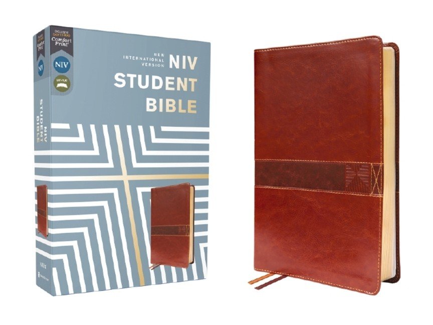 Niv, Student Bible, Leathersoft, Brown, Comfort Print Imitation Leather