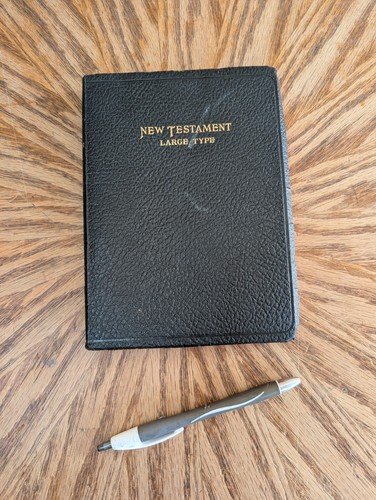 Black New Testament LARGE TYPE King James Version KJV Mormon LDS Primary World