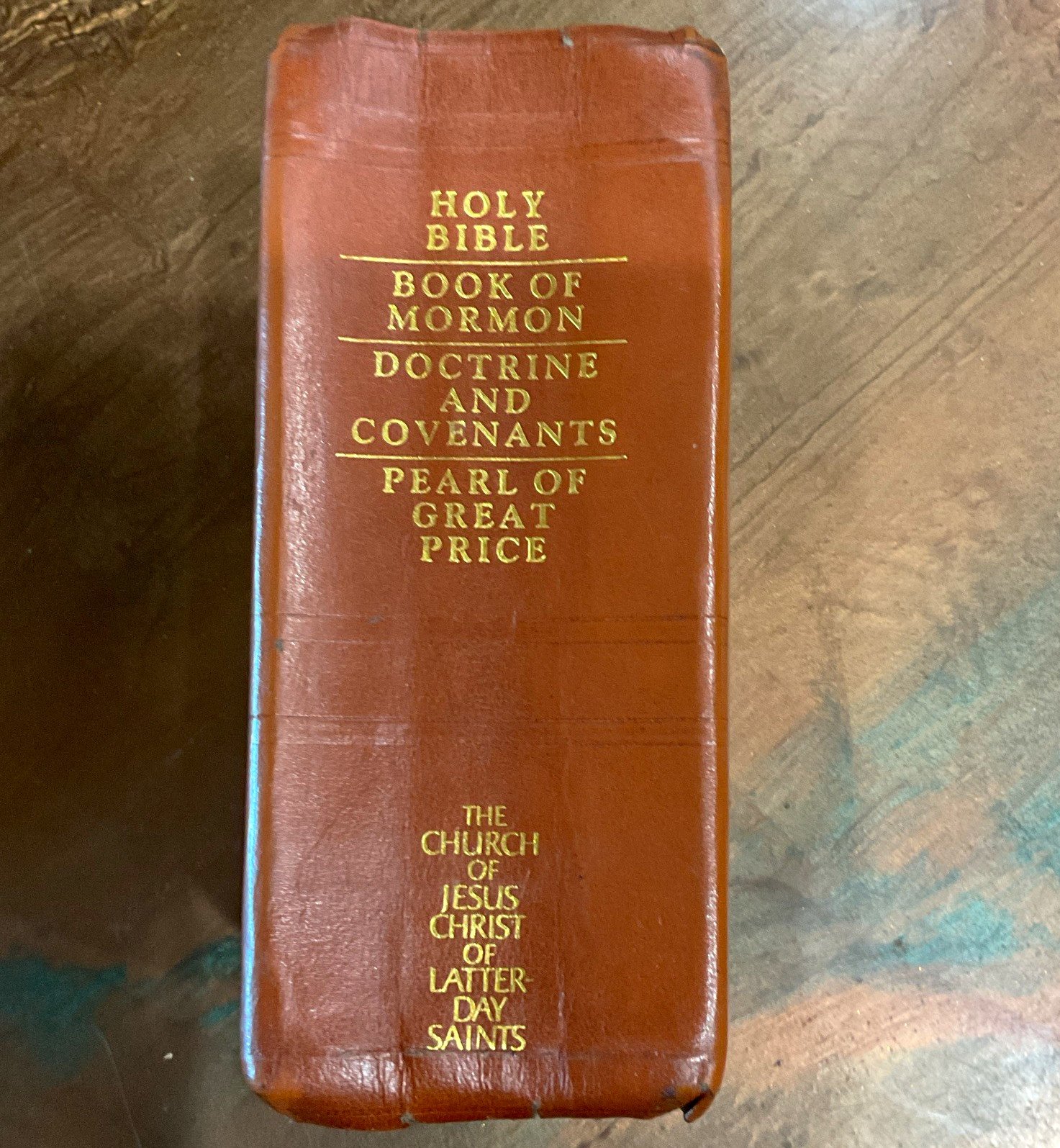 LDS Standard Works Authorized KJV Holy Bible & Book of Mormon Leather HC 1988