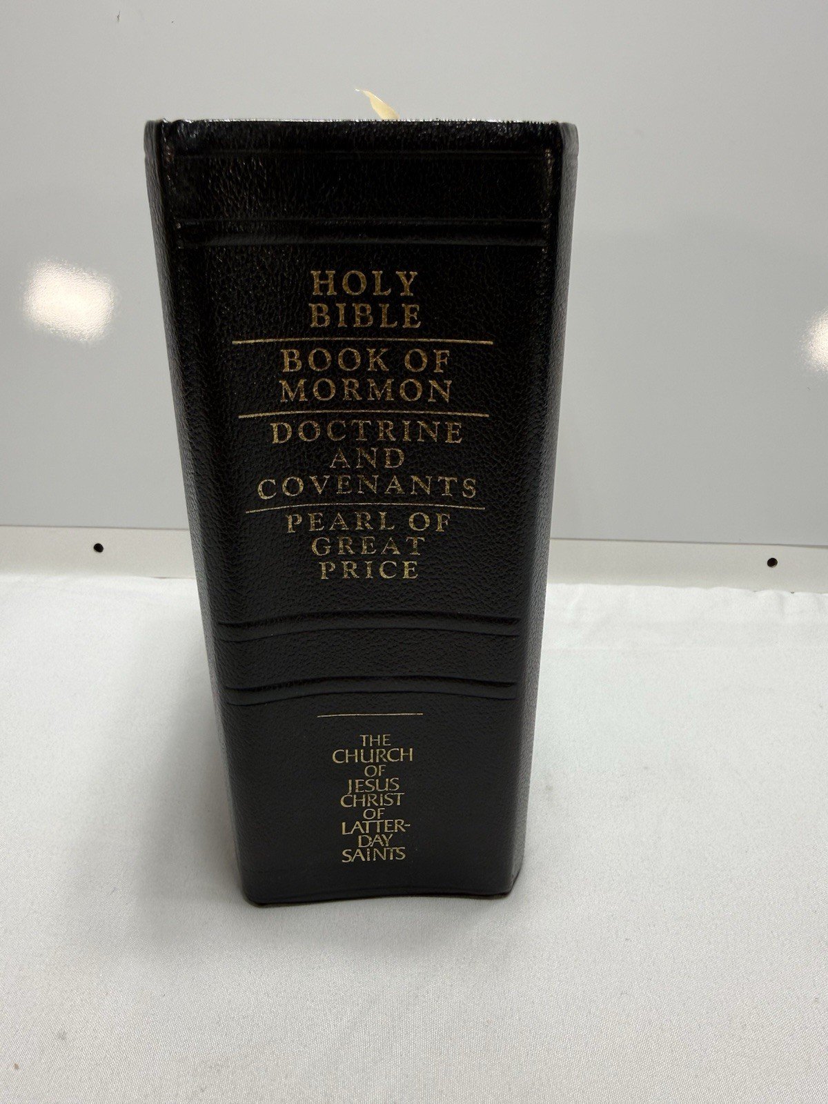 LDS Quad Holy Bible Book Of Mormon 1995 Embossed Well-Loved Heavily Annotated
