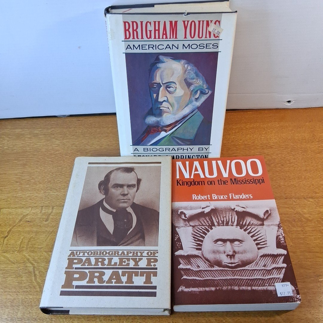 3 Mormon Books: Autobio. of Parley P. Pratt, Brigham Young Am. Moses, Nauvoo…
