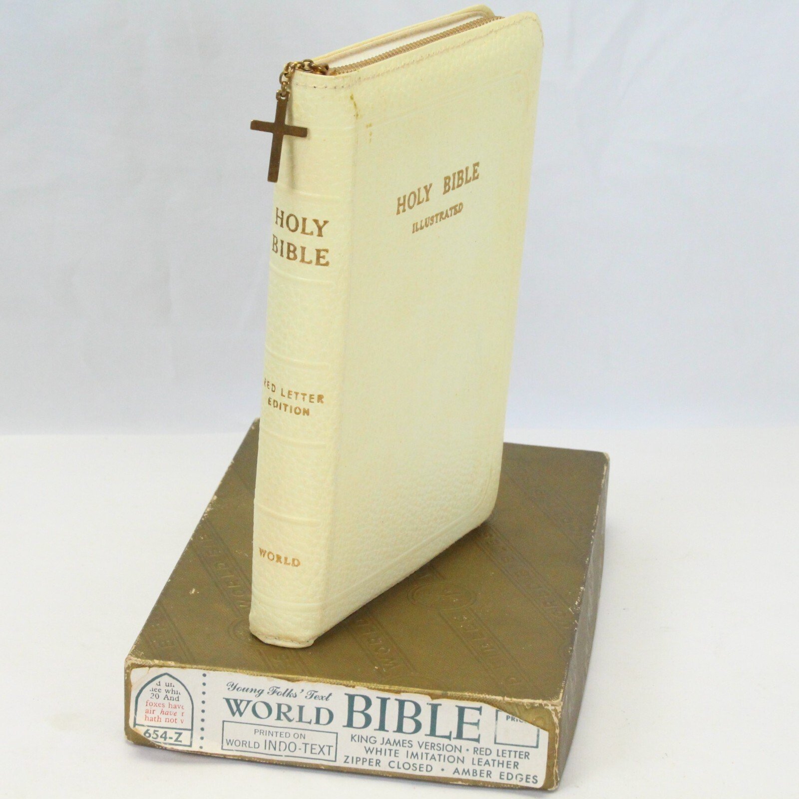 Holy Bible Illustrated KJV Red Letter Edition World Personal Size Zipper 654-Z