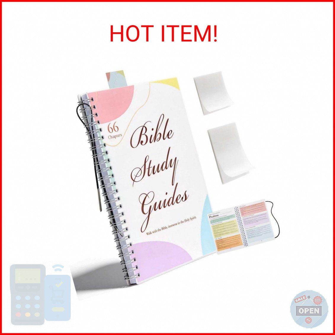 66-Book Bible Study Guide Large Print Scripture Summaries Journal Notebook