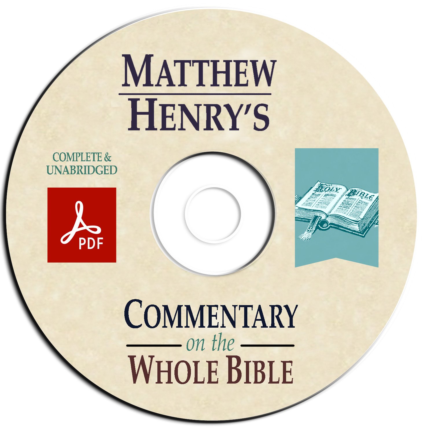 Matthew Henrys Complete Commentary Whole Bible-ALL 6 VOLUMES +Concise Version-CD