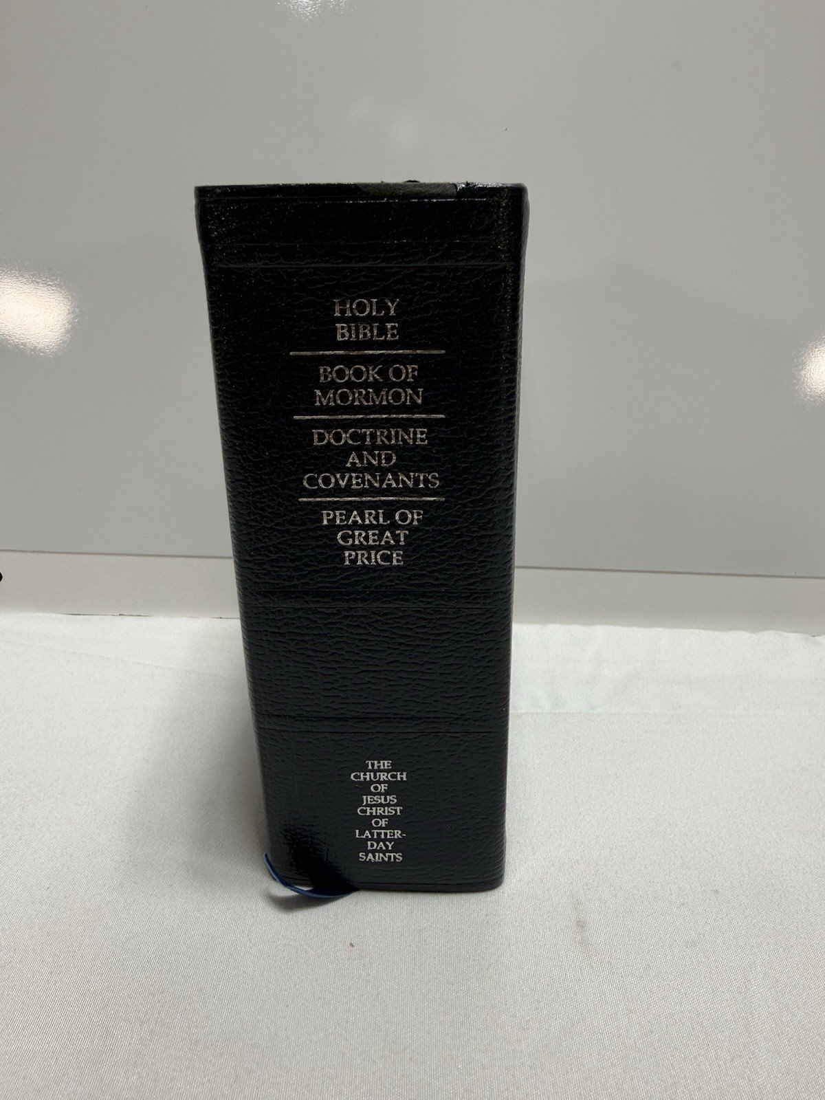 LDS Compact Quad Scriptures 2003 Netherlands Blue Silver Pocket Travel Rare