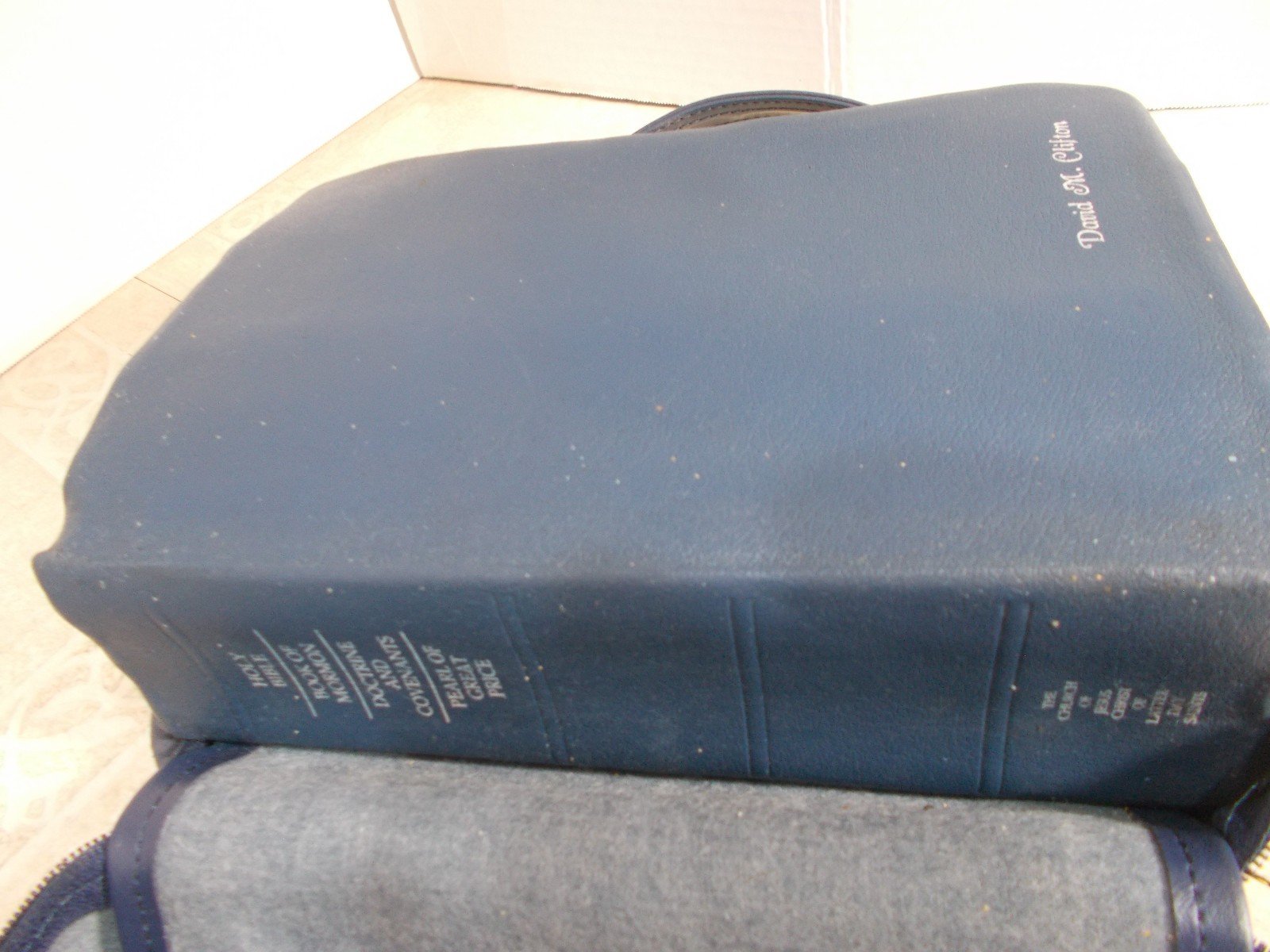 LDS Quad Scriptures Book of Mormon Bible Indexed 9.5″ X 6.5″Leather W/Case (P-3)
