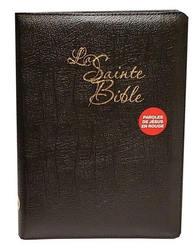 French Bible LARGE PRINT, Louis Segond 1910 Bonded Leather  Zipper
